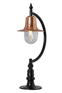 Lampe d'extérieur campagne en cuivre Goose Neck