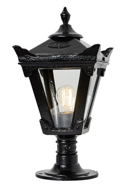 Petite lampe d'extérieur en fonte noire Traditional