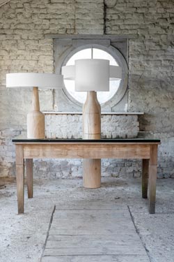 Anna belle lampadaire en bois et coton