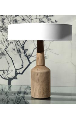 Anna belle lampe en bois à abat-jour large - Lampe de table by Hind Rabii