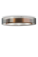 Large ceiling lamp with double copper shade and black veil - Ceiling lights by Hind Rabii