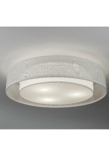 White fabric ceiling light with double shade - Ceiling lights by Hind Rabii