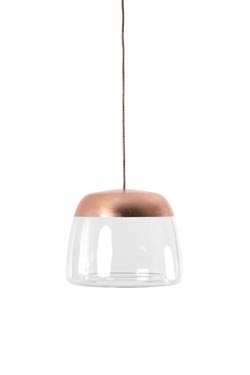Ice Absolut petite suspension verre et feuille d'or