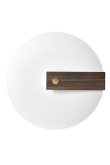 Meridiana applique ronde en fibre de verre et bois wengé - Applique by Hind Rabii