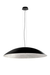 Onda suspension dôme noir et feuille d'argent - Suspension by Hind Rabii