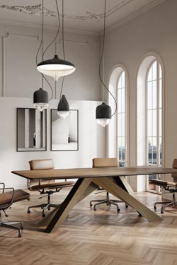 T-cotta 01 black pendant lamp in ceramic and glass - Pendants by Hind Rabii