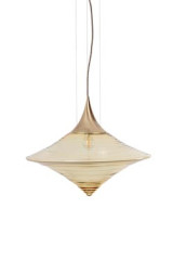 Disca large amber glass spinning top pendant 60cm - Pendants by Hind Rabii