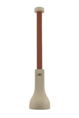 Fico beige ceramic and leather pendant - Pendants by Hind Rabii