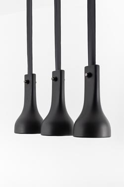 Fico designer pendant light in black ceramic