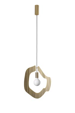 Yaya 1 suspension contemporaine dorée - Suspension by Hind Rabii