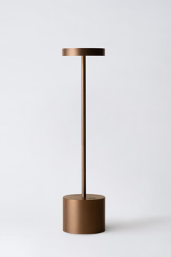 Minimalist cordless lamp in bronze finish 34cm Luxciole - Cordless lamps