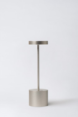 Minimalist silver design portable lamp 26cm Luxciole - Cordless lamps