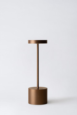 Portable aluminium lamp with bronze finish 26cm Luxciole - Cordless lamps