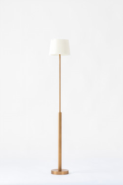 Grande lampe sans fil liseuse en aluminium doré abat-jour blanc Arturo - Lampe sans fil