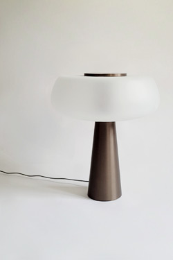Lampe de table en verre soufflé et aluminium argenté Belle-Ile - Lampe de table by Hisle