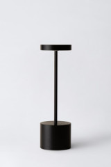 Lampe portable noire avec batterie rechargeable 26cm Luxciole - Lampe sans fil