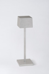 Lampe sans fil carrée en aluminium naturel Insitu - Lampe sans fil by Hisle