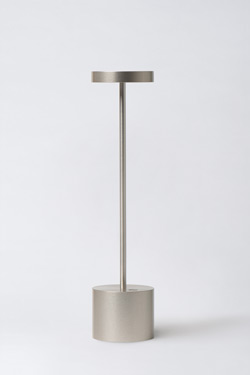 Lampe sans fil haut-de-gamme en aluminium argent 34cm Luxciole - Lampe sans fil