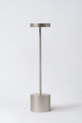 Lampe sans fil haut-de-gamme en aluminium argent 34cm Luxciole - Lampe sans fil
