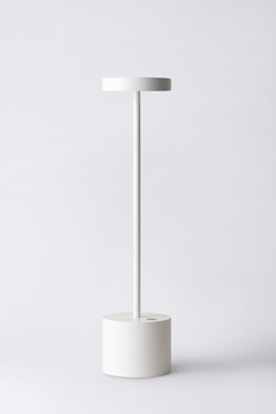 Lampe sans fil minimaliste blanche 34cm Luxciole - Lampe sans fil