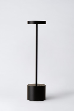Lampe sans fil noire avec éclairage LED 34cm Luxciole - Lampe sans fil