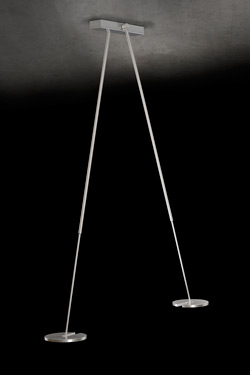 Janus double telescopic and adjustable ceiling light, black