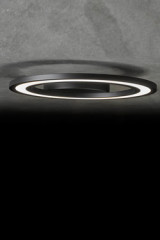 Orbit round ceiling light with LED lighting in matt black metal - Ceiling lights by Holtkötter