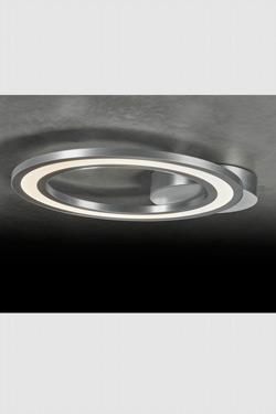 Silver ring ceiling light with integrated LED lighting Orbit - Ceiling lights by Holtkötter