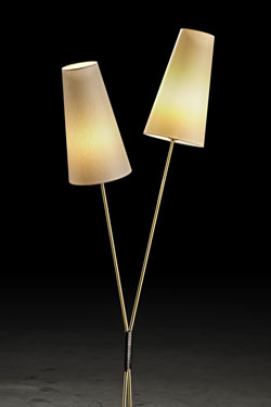 Fifties floor lamp 2 lights mint and pink