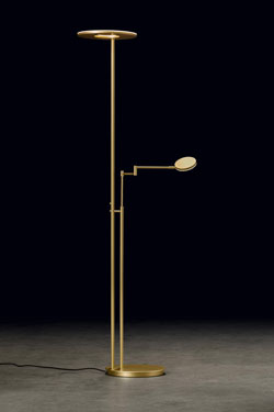 Nova 2-light floor lamp in anodised brass finish - Floor lamps by Holtkötter