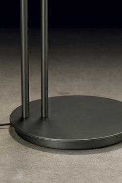 Nova modular floor lamp with platinum finish