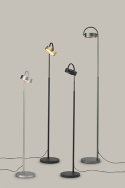 Platinum floor lamp - reading lamp with integrated LED lighting Favor