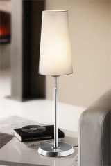 Lamp shade conical cylinder base in matt nickel-plated metal - Floor lamps by Holtkötter