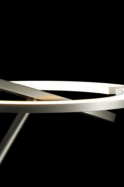 Supernova DW directional double floor lamp platinum finish