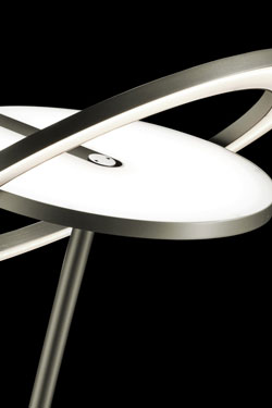 Supernova DW directional double floor lamp platinum finish