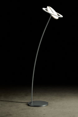 Supernova DW directional double floor lamp platinum finish - Floor lamps by Holtkötter