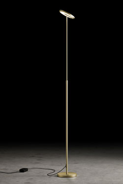 Supernova S height adjustable gold floor lamp  - Floor lamps by Holtkötter