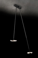 Janus plafonnier double télescopique et orientable noir  - Plafonnier by Holtkötter