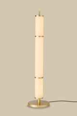 Lampadaire colonne Art Déco en verre et laiton doré Fidelio - Lampadaire by Holtkötter