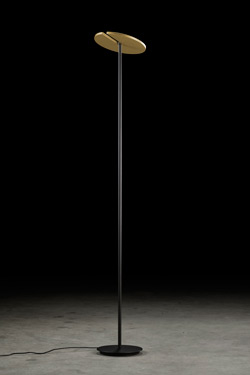 Lampadaire noir et doré minimaliste Naxos