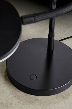Lampe de table Flex noire avec bras flexible