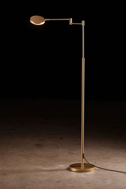 Liseuse articulée métal doré Plano - Lampadaire by Holtkötter