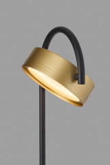 Liseuse noire et dorée à  tête orientable Favor - Lampadaire by Holtkötter