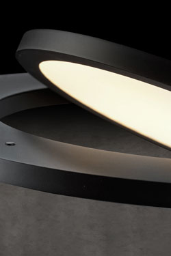 Supernova P double pendant lamp in black metal