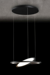 Supernova P double pendant lamp in black metal - Pendants by Holtkötter