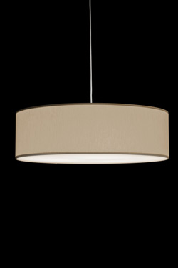 Vita large round pendant light, sand colour, 60 cm  - Pendants by Holtkötter