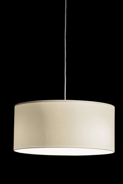 Vita round pendant lamp in champagne chintz, 40 cm  - Pendants by Holtkötter