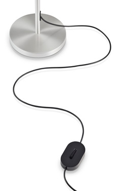 Plissée lampadaire en aluminium anodisé laiton mat