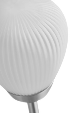 Plissée lampadaire en aluminium anodisé laiton mat