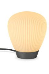 Plissée petite lampe à poser rétro finition platine  - Lampe de table by Holtkötter